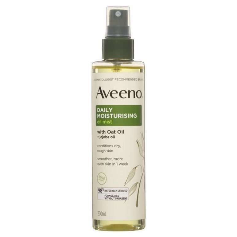 Aveeno Daily Moisturising Oil Mist 200mL front image on Livehealthy HK imported from Australia