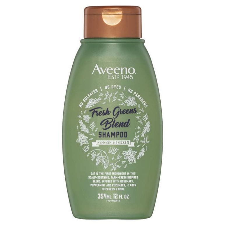 Aveeno Refresh & Thicken Fresh Greens Blend Shampoo For Scalp Soothing & Gentle Cleansing 354mL front image on Livehealthy HK imported from Australia