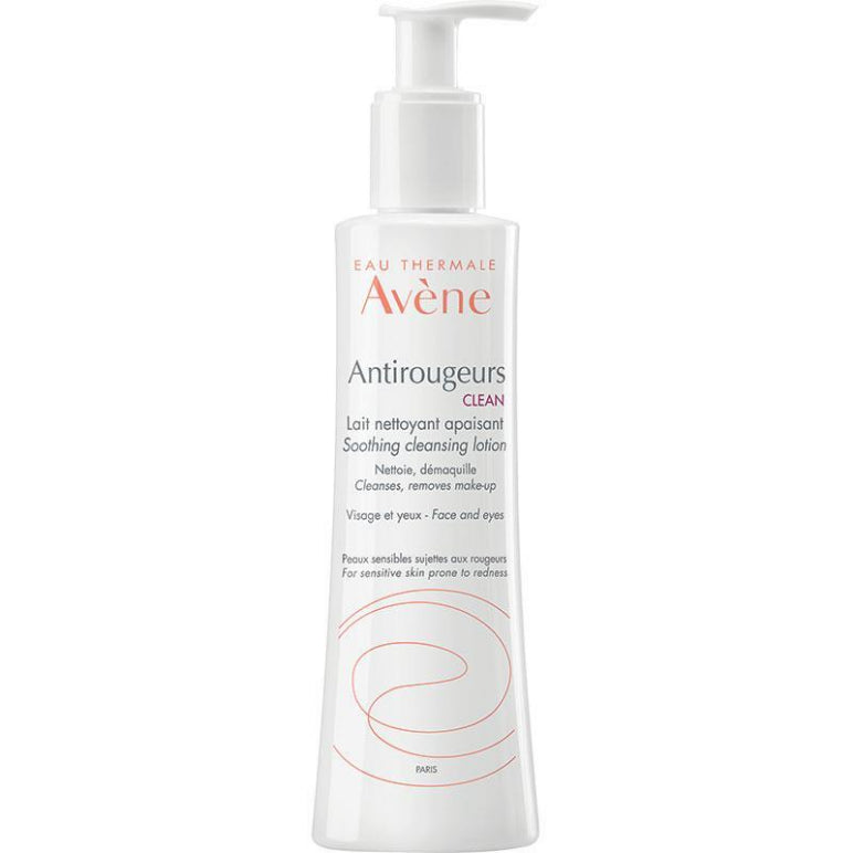 Avene Antirouguers CLEAN Soothing Cleansing Lotion 200ml - Cleanser for Redness-prone skin front image on Livehealthy HK imported from Australia