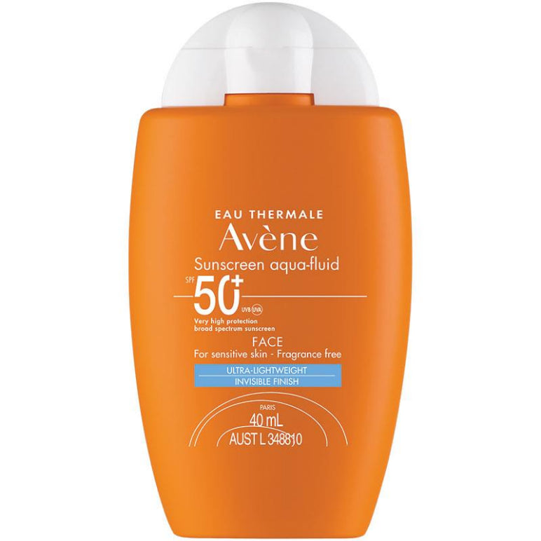 Avene Sunscreen Aqua-fluid SPF50+ 40ml - For Sensitive Skin front image on Livehealthy HK imported from Australia