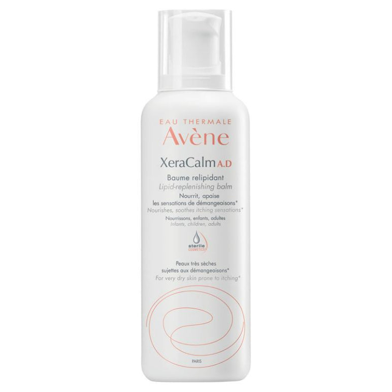 Avene XeraCalm A.D Lipid-Replenishing Balm 400ml front image on Livehealthy HK imported from Australia