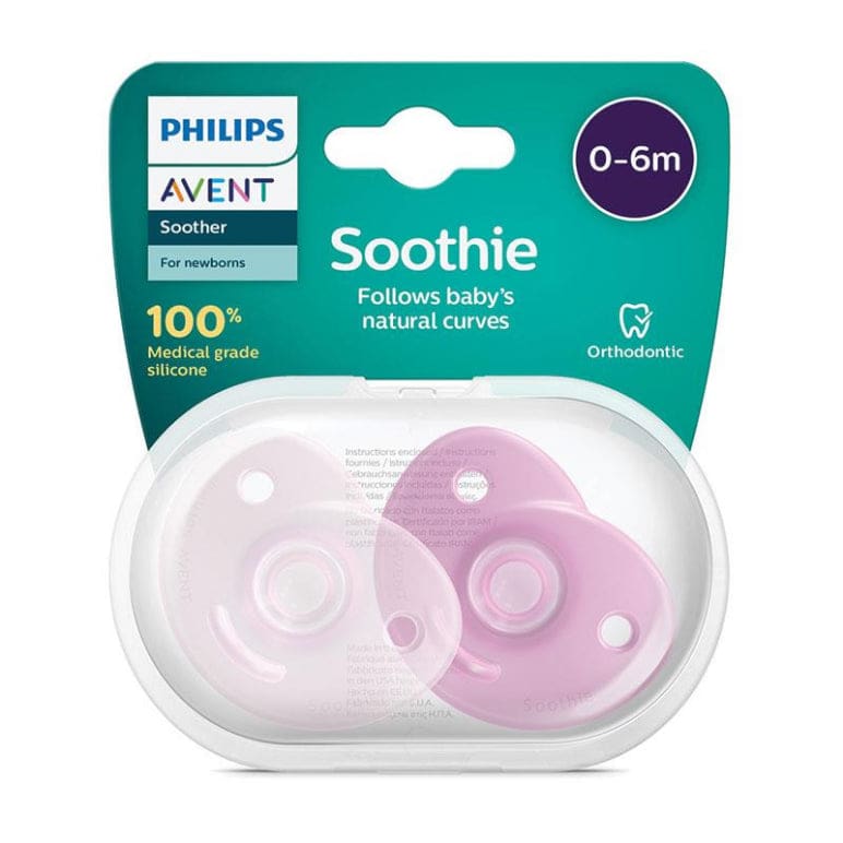 Avent Soothie 0-6 Months Pink 2 Pack front image on Livehealthy HK imported from Australia