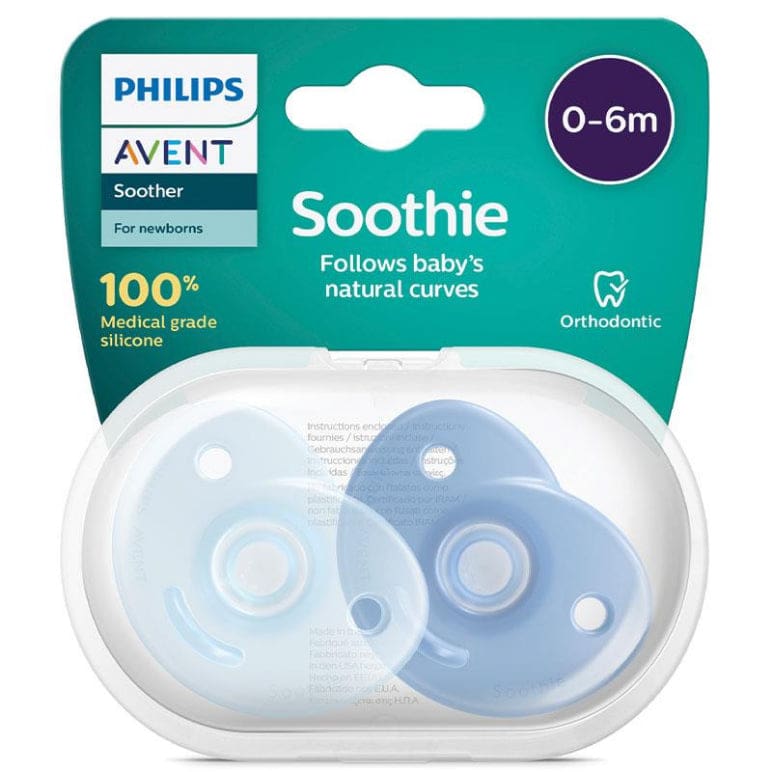 Avent Soothie Blue 0-6 Months 2 Pack front image on Livehealthy HK imported from Australia