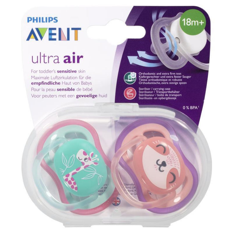 Avent Ultra Air Soother 18+ Months 2 Pack front image on Livehealthy HK imported from Australia