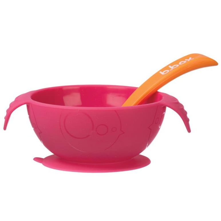 b.box Silicone Bowl & Spoon Strawberry Shake front image on Livehealthy HK imported from Australia