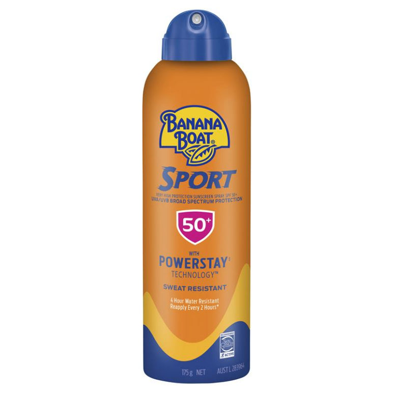 Banana Boat SPF 50+ Sport Clear 175g front image on Livehealthy HK imported from Australia