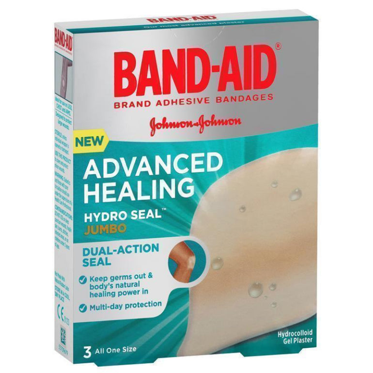 Band-Aid Advanced Healing Hydro Seal Jumbo 3 Pack front image on Livehealthy HK imported from Australia