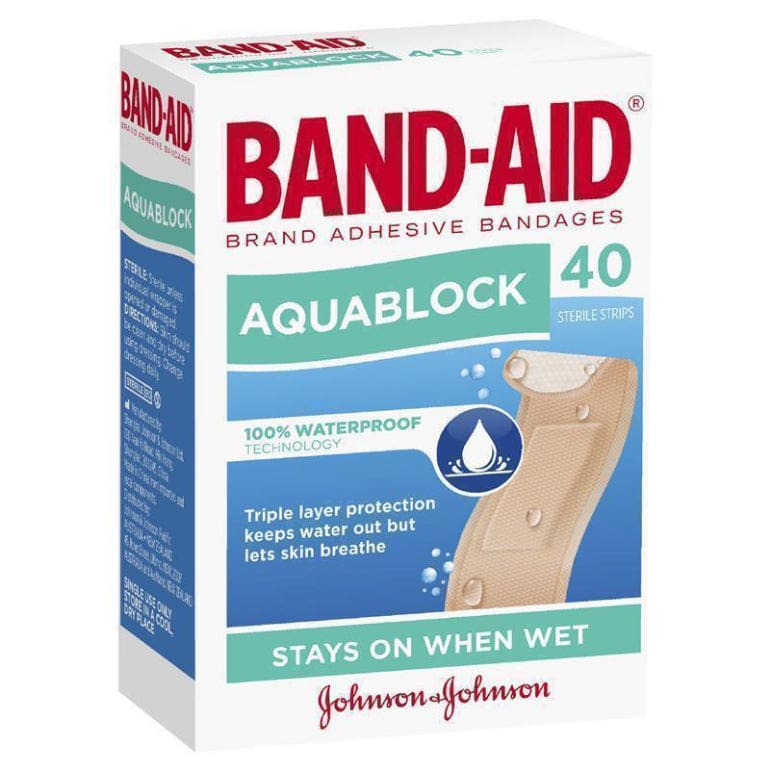 Band-Aid Aquablock Sterile Strips 40 Pack front image on Livehealthy HK imported from Australia