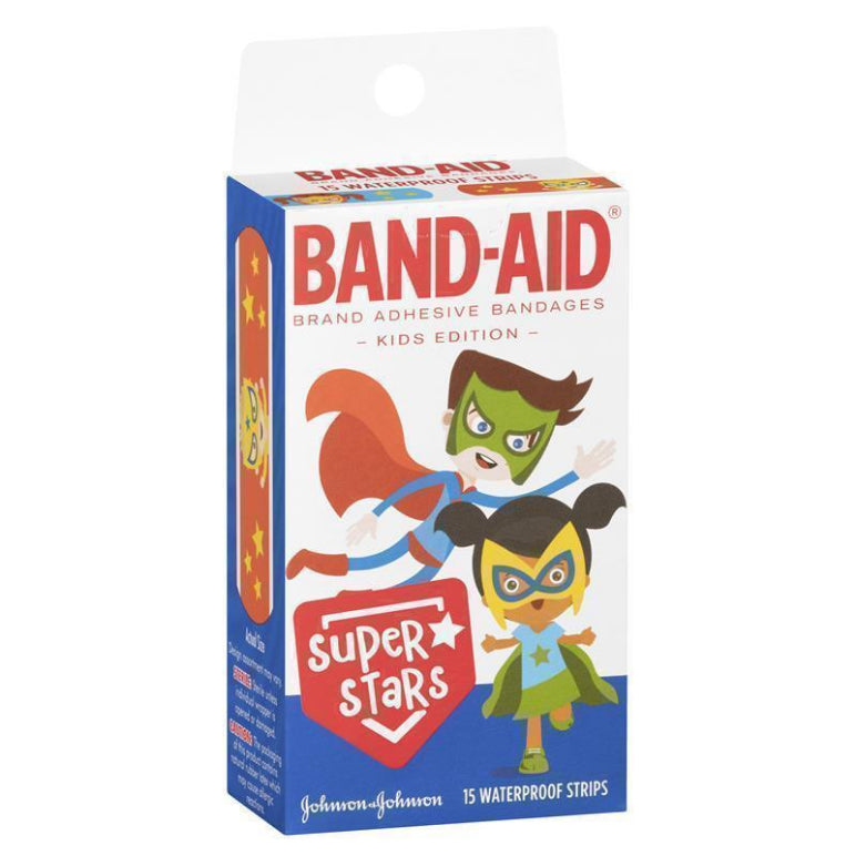 Band-Aid Character Strips Super Heroes 15 Pack front image on Livehealthy HK imported from Australia