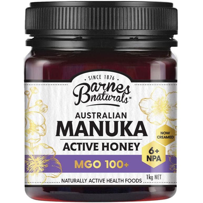 Barnes Naturals Australian Manuka Honey 1kg MGO 100+ front image on Livehealthy HK imported from Australia