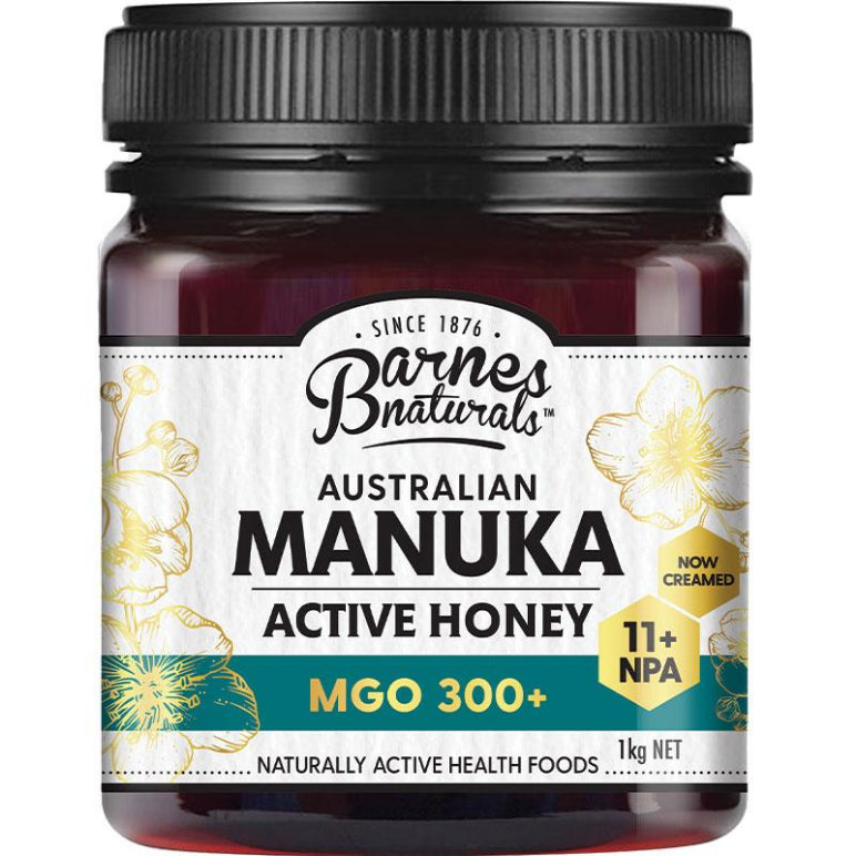 Barnes Naturals Australian Manuka Honey 1kg MGO 300+ front image on Livehealthy HK imported from Australia