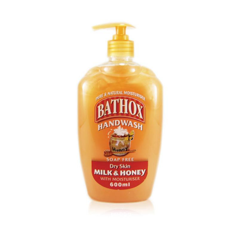 Bathox Hand Wash Milk & Honey 600ml front image on Livehealthy HK imported from Australia