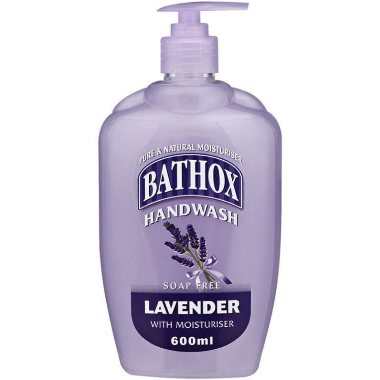 Bathox Hand Wash Pure Lavender 600ml front image on Livehealthy HK imported from Australia