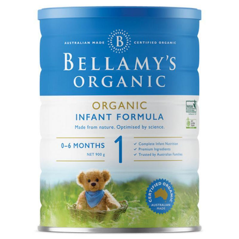 Bellamy's Organic Infant Formula Step 1 900g front image on Livehealthy HK imported from Australia