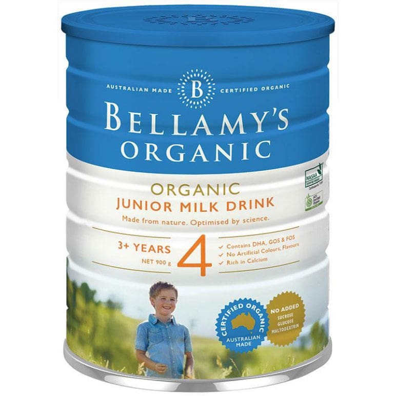 Bellamy's Organic Junior Milk Drink Step 4 900g front image on Livehealthy HK imported from Australia