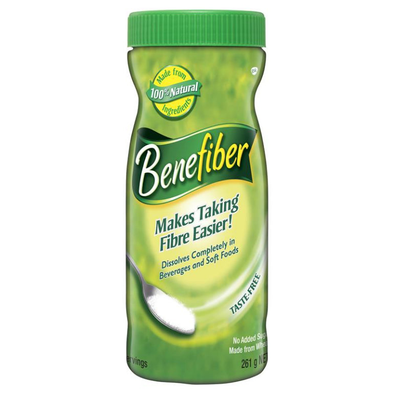 Benefiber Natural Fibre Supplement 74 Serves 261g front image on Livehealthy HK imported from Australia