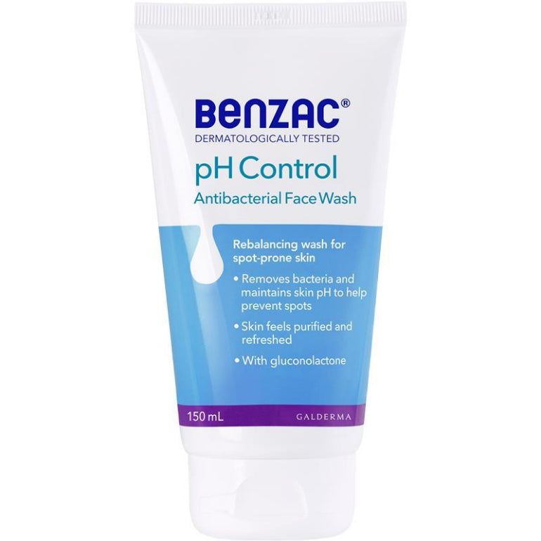 Benzac PH Control Antibacterial Face Wash 150ml front image on Livehealthy HK imported from Australia