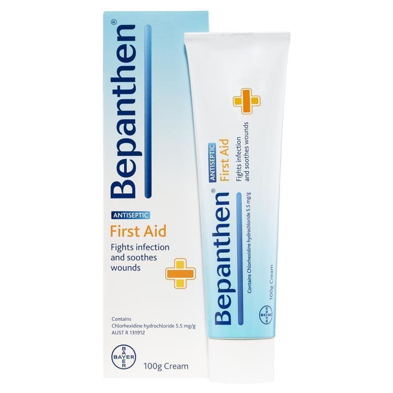 Bepanthen First Aid Antiseptic Cream 100g front image on Livehealthy HK imported from Australia