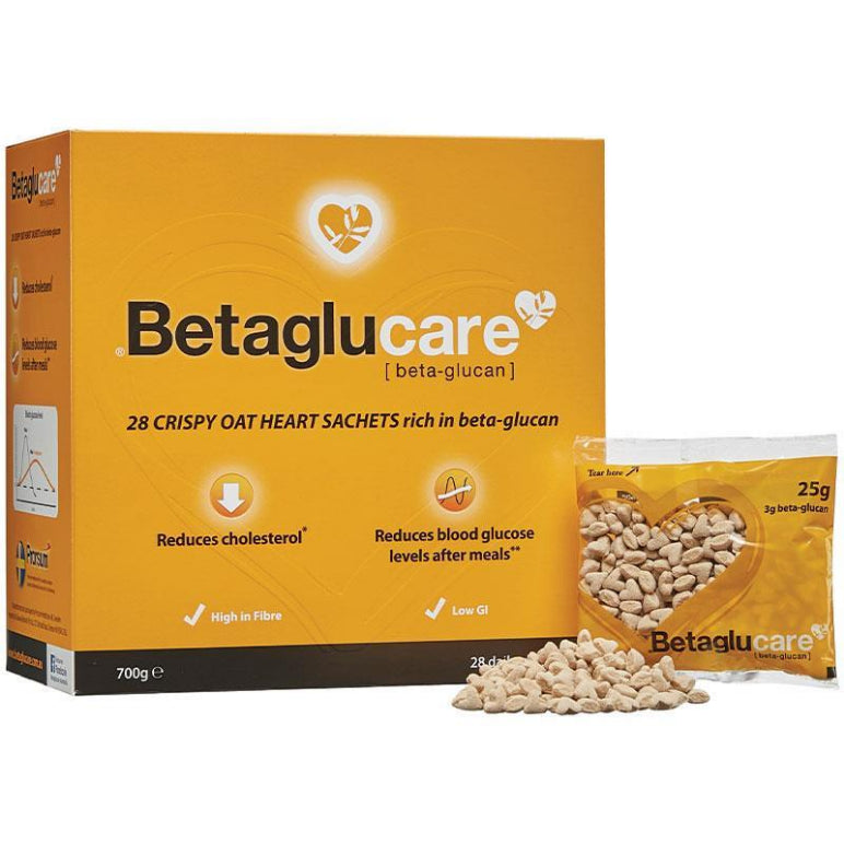Betaglucare Oat Crispy Hearts Sachet 28 x 25g front image on Livehealthy HK imported from Australia