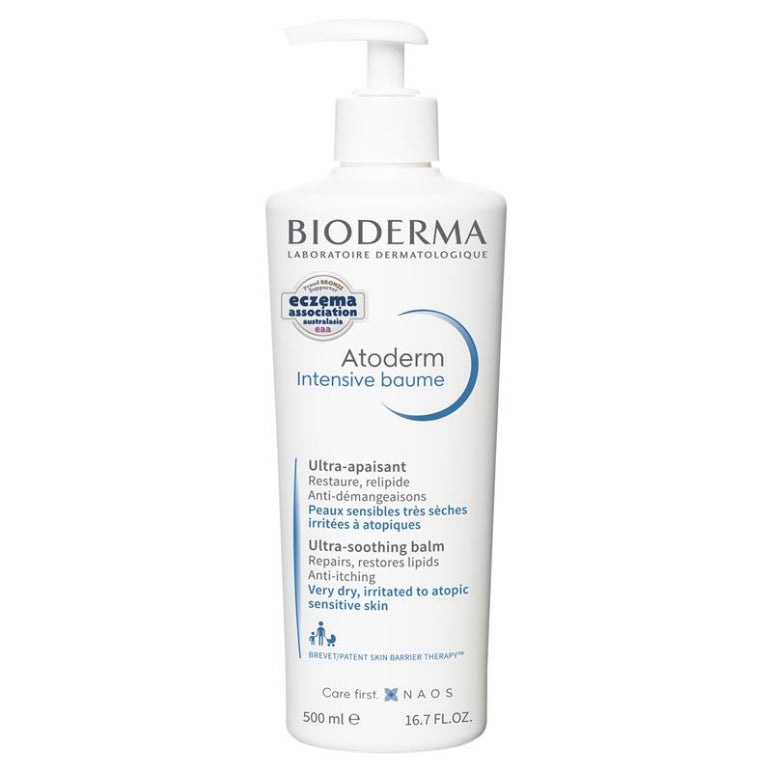 Bioderma Atoderm Intensive Baume Barrier-replenishing Moisturiser 500ml front image on Livehealthy HK imported from Australia