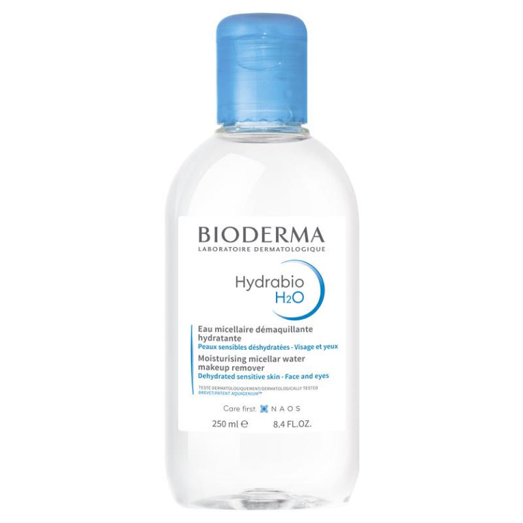 Bioderma Hydrabio H2O Hydrating Micellar Water Cleanser 250ml front image on Livehealthy HK imported from Australia