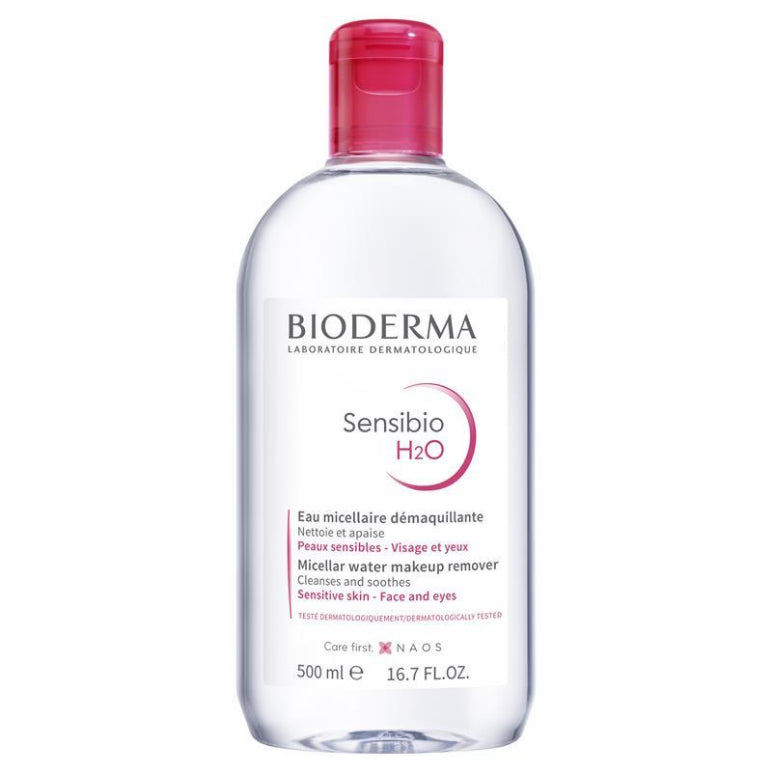 Bioderma Sensibio H2O Soothing Micellar Water Cleanser 500ml front image on Livehealthy HK imported from Australia