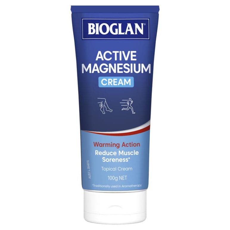 Bioglan Active Magnesium Cream 100g front image on Livehealthy HK imported from Australia
