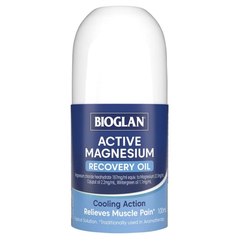 Bioglan Active Magnesium Recovery Oil 100ml front image on Livehealthy HK imported from Australia