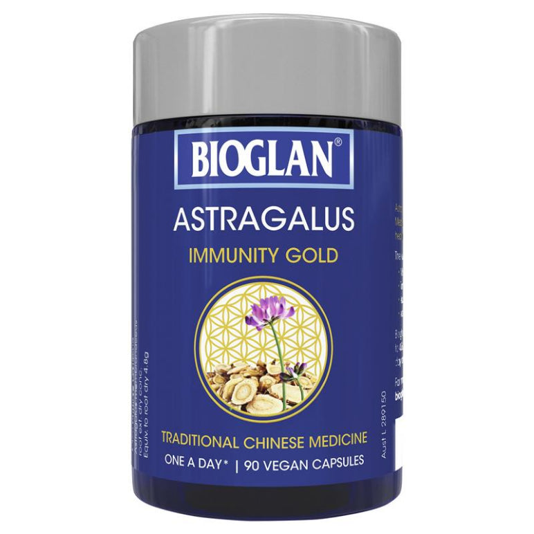 Bioglan Astragalus 90 Vegan Capsules front image on Livehealthy HK imported from Australia