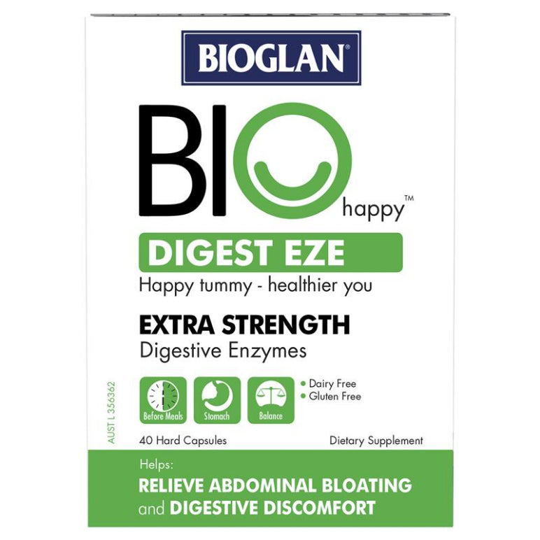 Bioglan Biohappy Digest Eze 40 Capsules front image on Livehealthy HK imported from Australia