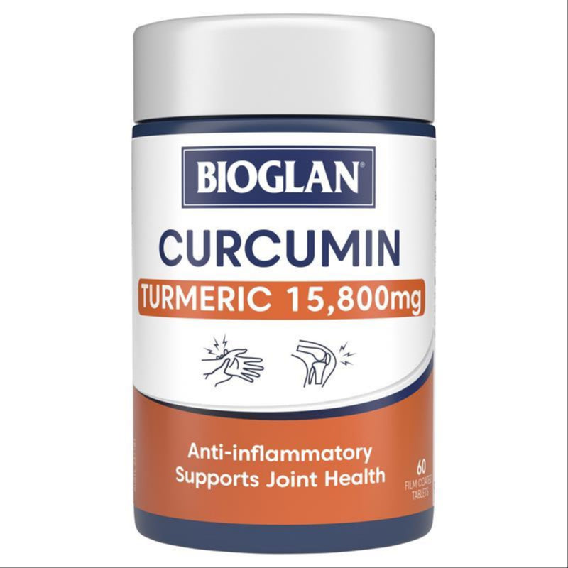 Bioglan Curcumin 60 Tablets front image on Livehealthy HK imported from Australia