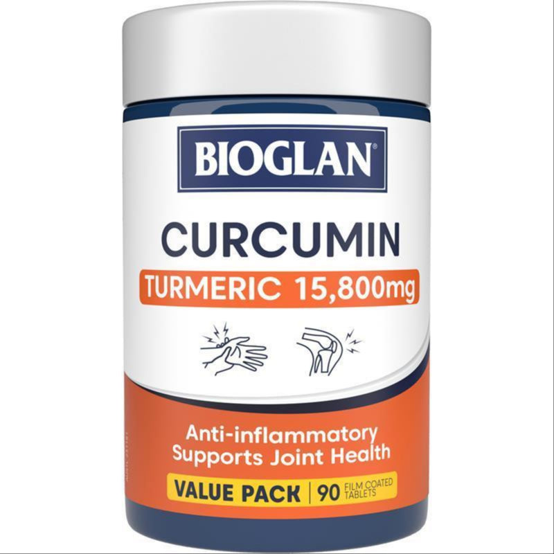 Bioglan Curcumin 90 Tablets Value Pack front image on Livehealthy HK imported from Australia