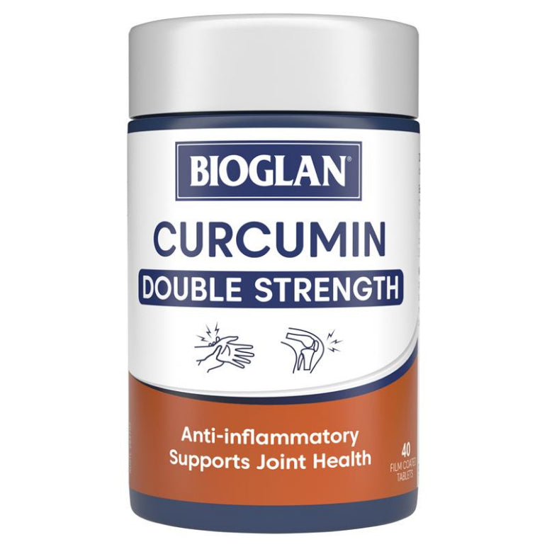 Bioglan Curcumin Double Strength 1200mg 40 Tablets front image on Livehealthy HK imported from Australia