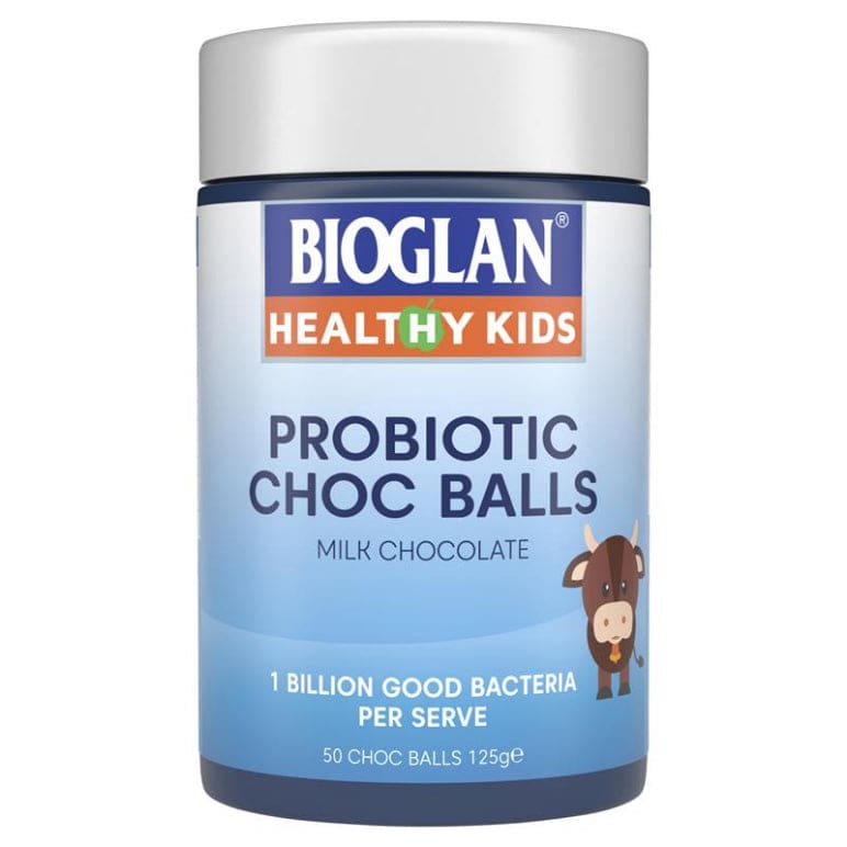 Bioglan Gummies Probiotic 50 Chocolate Balls front image on Livehealthy HK imported from Australia