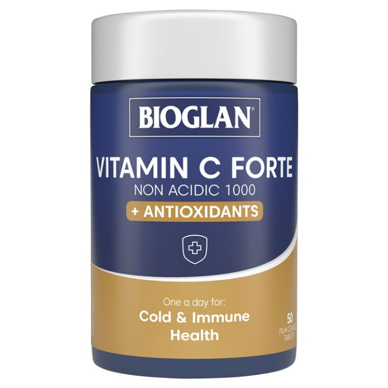 Bioglan One-a-Day Vitamin C Forte 1000mg 50 Tablets front image on Livehealthy HK imported from Australia