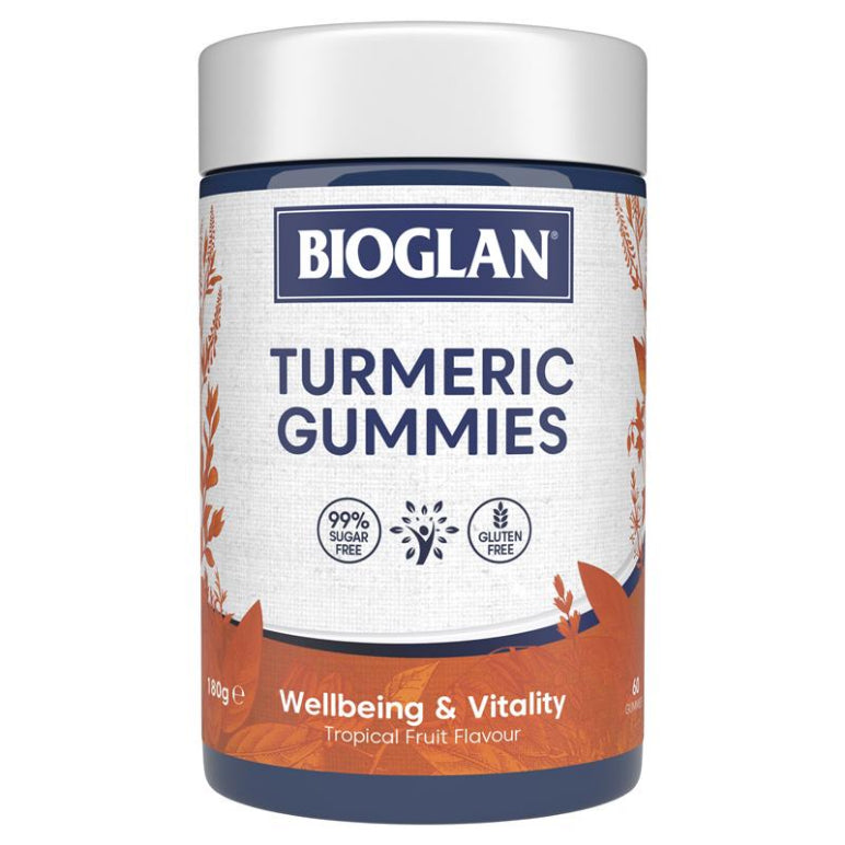 Bioglan Turmeric 60 Gummies front image on Livehealthy HK imported from Australia