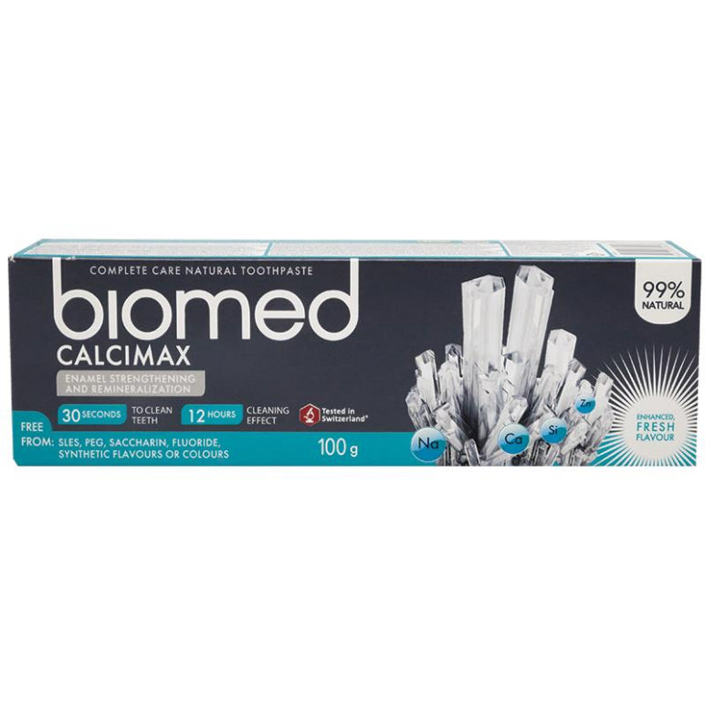 Biomed Toothpaste Calcimax Salt 100g front image on Livehealthy HK imported from Australia