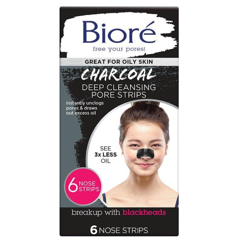 Biore Charcoal Deep Cleaning Pore Strips 6 front image on Livehealthy HK imported from Australia