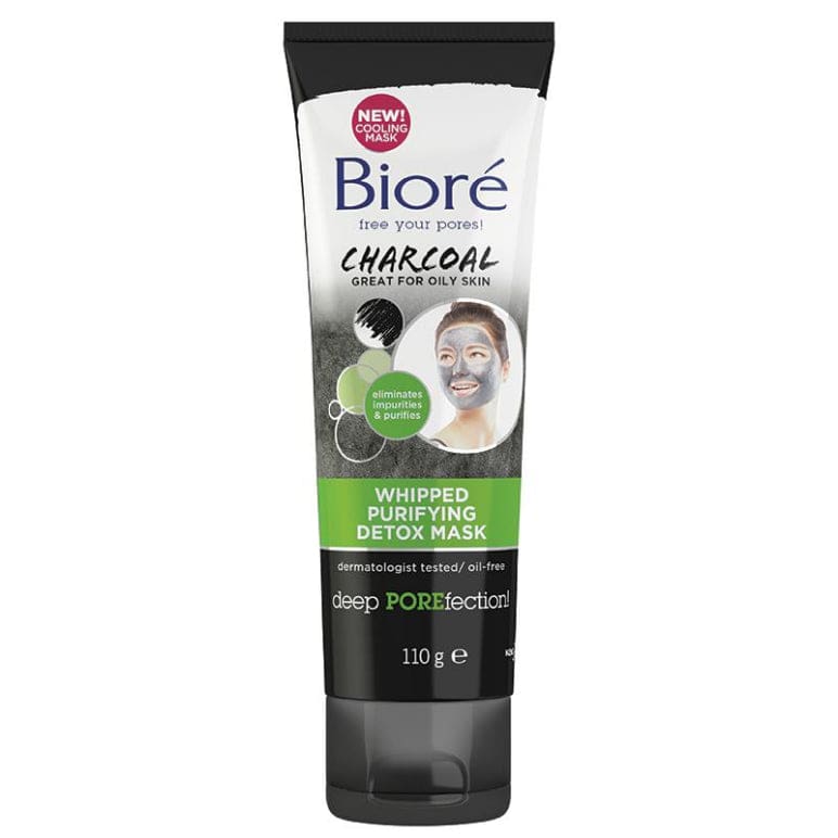 Biore Charcoal Whipped Purifying Detox Mask 110g front image on Livehealthy HK imported from Australia