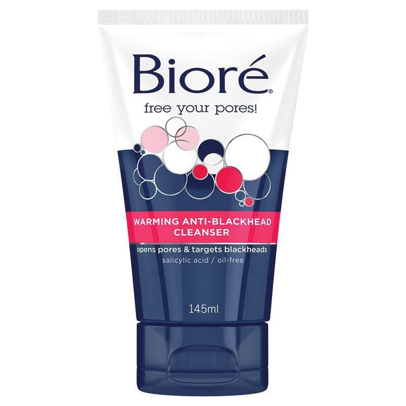 Biore Warming Anti Blackhead Cleanser 145ml front image on Livehealthy HK imported from Australia