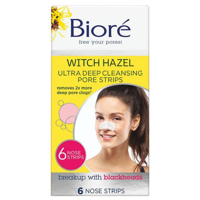 Biore Witch Hazel Ultra Deep Cleansing Pore Strips 6 Pack front image on Livehealthy HK imported from Australia