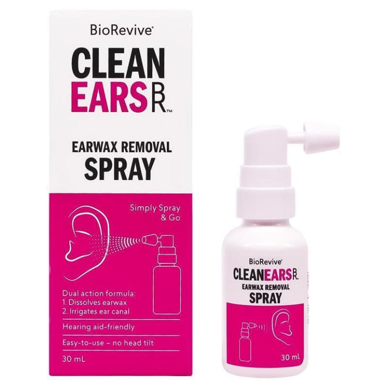 BioRevive CleanEars Earwax Removal Spray 30ml front image on Livehealthy HK imported from Australia