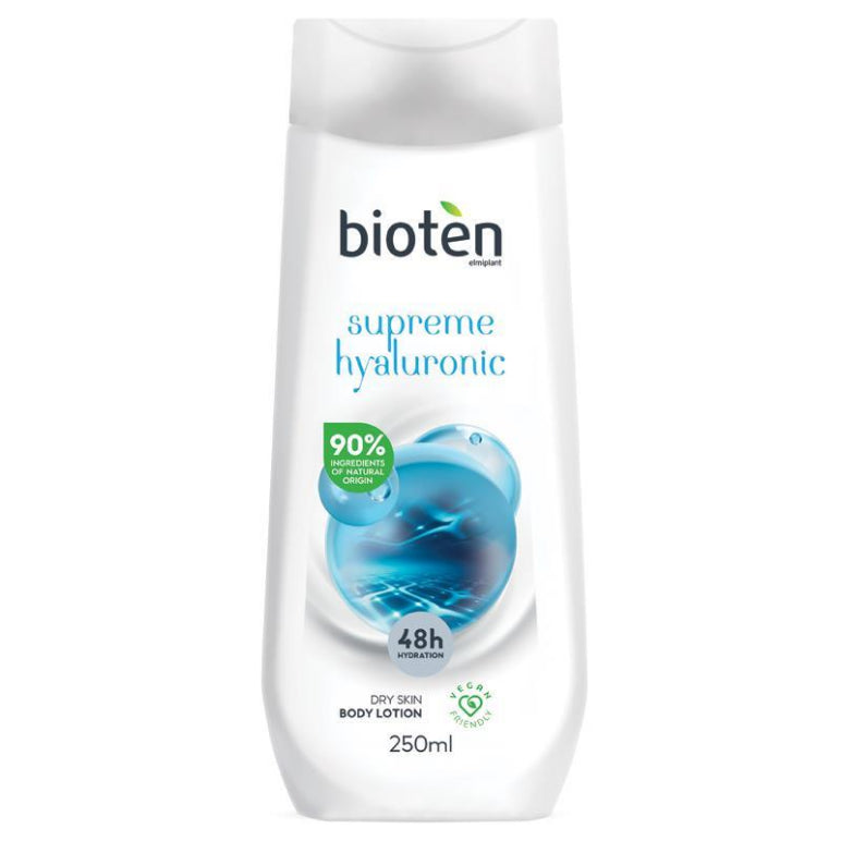 Bioten Body Lotion Supreme Hyaluronic 250ml front image on Livehealthy HK imported from Australia