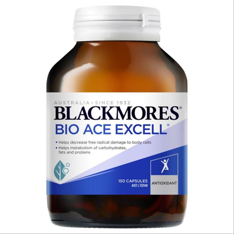 Blackmores Bio ACE Excell Vitamin C 150 Tablets front image on Livehealthy HK imported from Australia