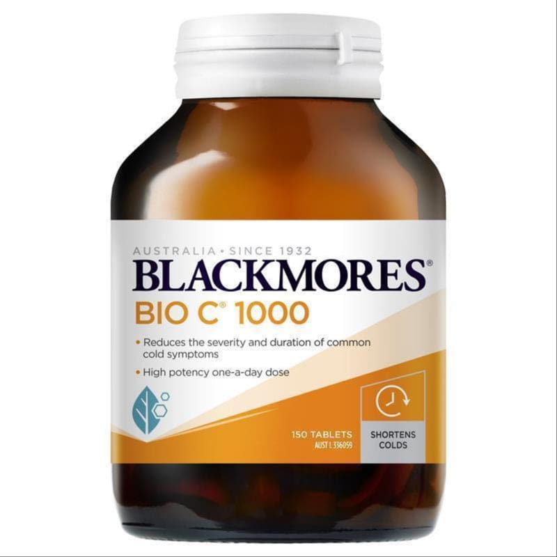 Blackmores Bio C 1000mg Vitamin C Immune Support 150 Tablets front image on Livehealthy HK imported from Australia