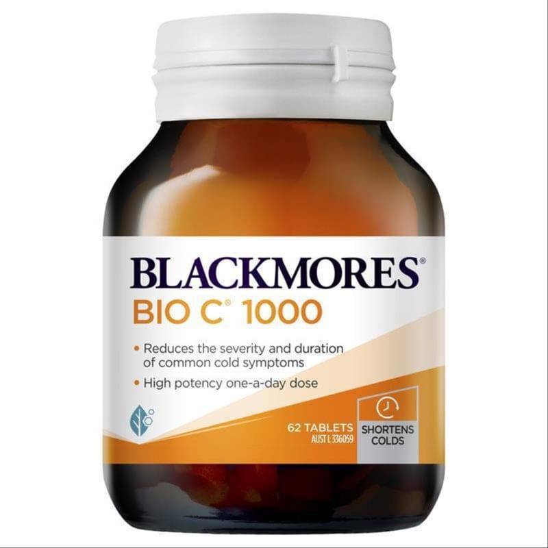 Blackmores Bio C 1000mg Vitamin C Immune Support 62 Tablets front image on Livehealthy HK imported from Australia