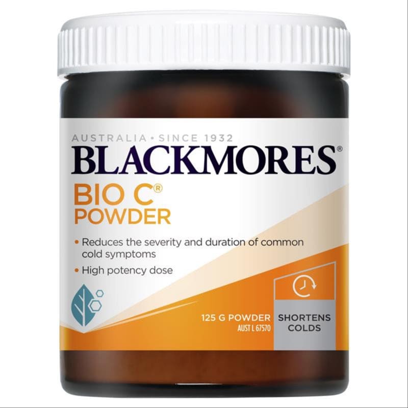 Blackmores Bio C Vitamin C Immune Support Powder 125g front image on Livehealthy HK imported from Australia
