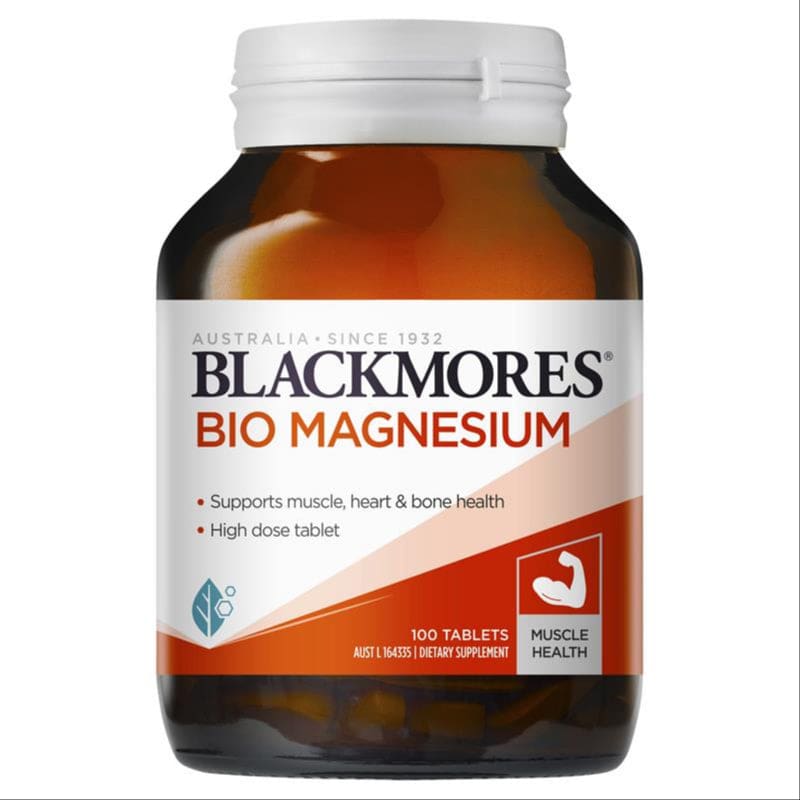 Blackmores Bio Magnesium Muscle Health Vitamin 50 Tablets front image on Livehealthy HK imported from Australia