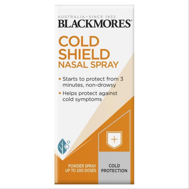 Blackmores Cold Shield Non-Drowsy Nasal Spray 800mg front image on Livehealthy HK imported from Australia