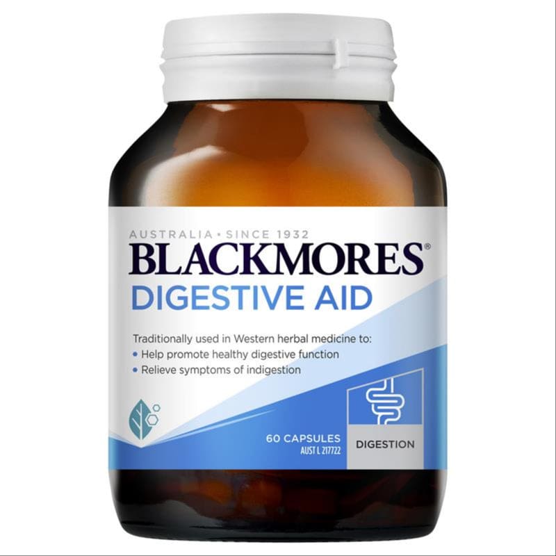 Blackmores Digestive Aid Gut Health 60 Tablets front image on Livehealthy HK imported from Australia